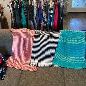 3 stripped dresses